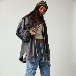 FREE PEOPLE | RUBY Shacket in Charcoal Size XS